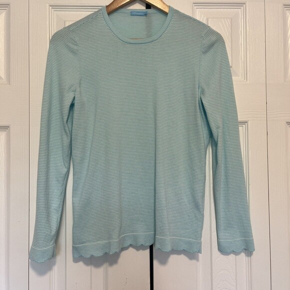Women’s J McLaughlin Blue Knit Top Blouse Size Small - Picture 1 of 3